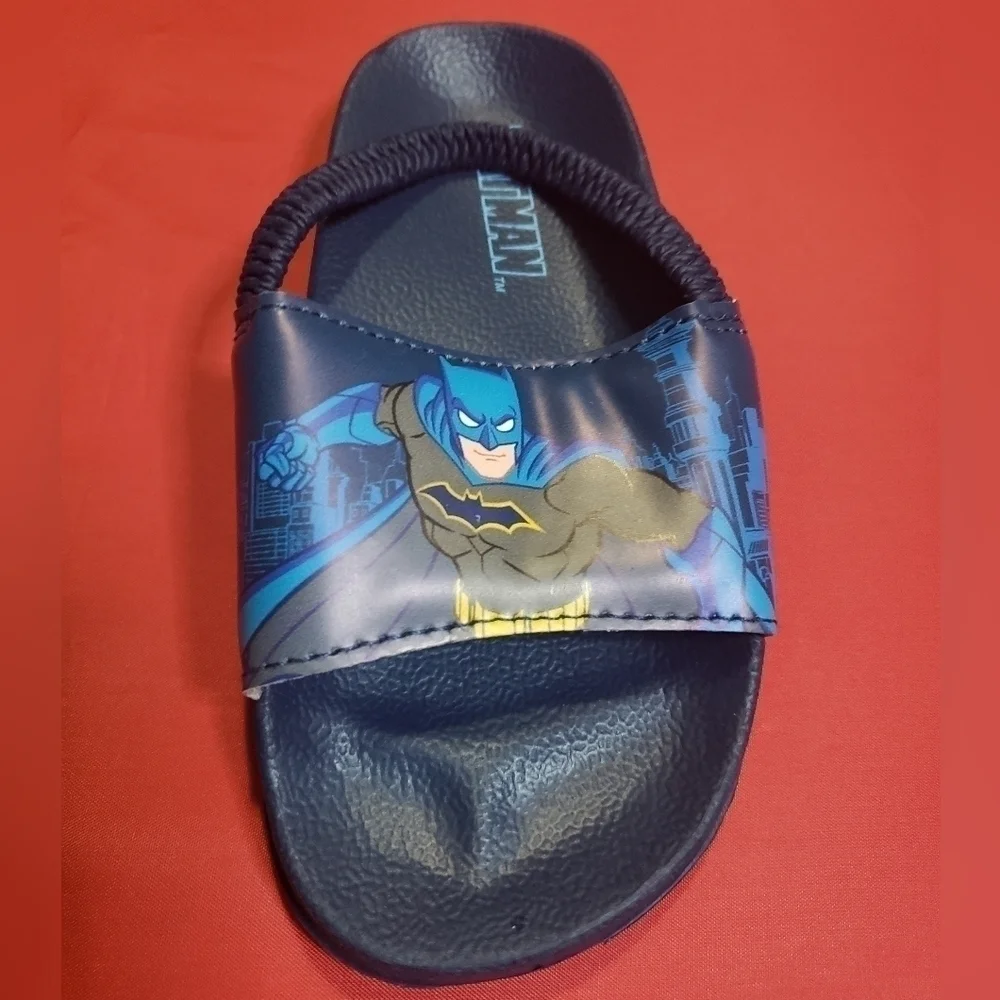 blue batman and red mickey flip flops set size M(7/8)